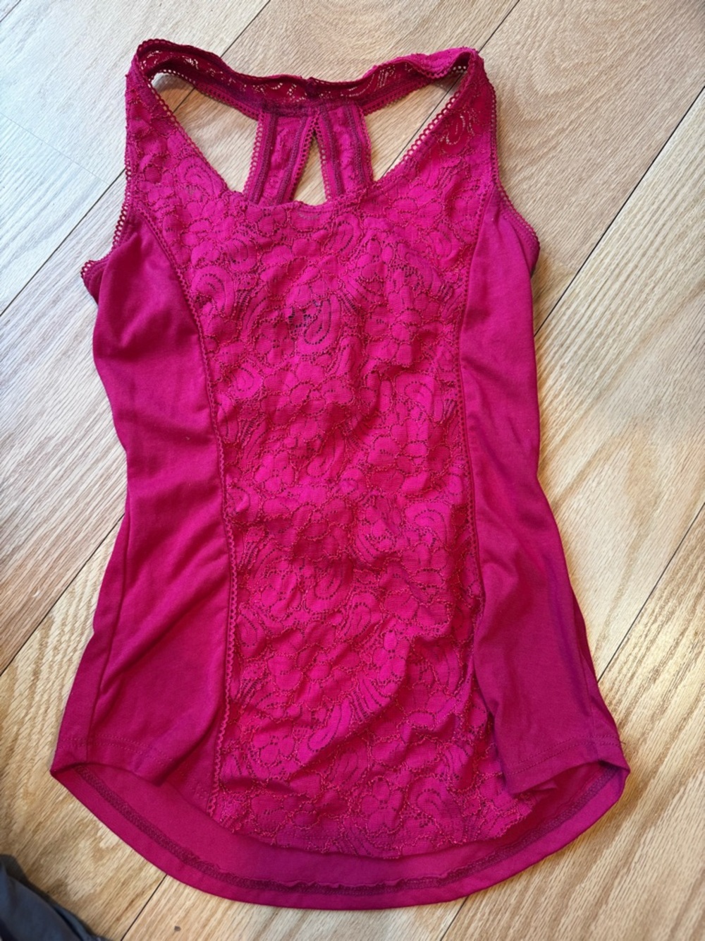 Wet Seal Lace Racerback Cami - Fuchsia